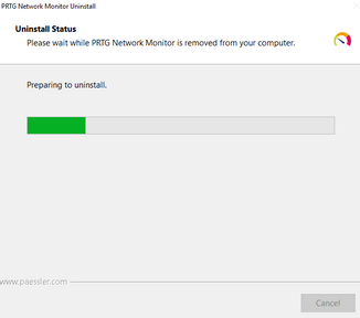 Uninstall PRTG Network Monitor Step 2 Uninstall PRTG Network Monitor Step 2